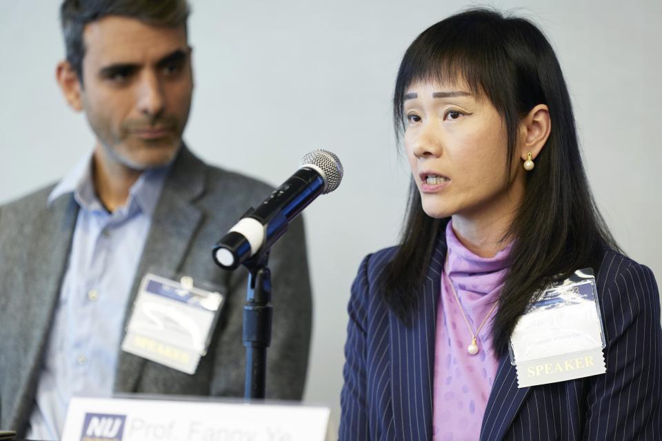 Fanny Ye participates in the panel "Artificial Intelligence: Improving Criminal Justice Efficiencies and Mitigating Biases" at the NIJ 2023 Research Conference
