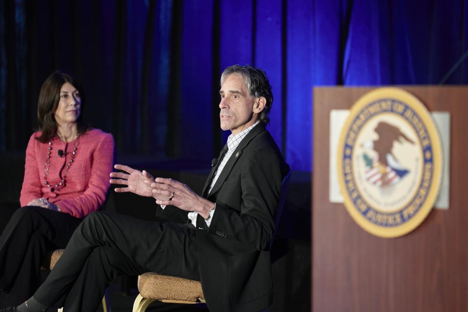 NIJ Director Nancy La Vigne and BJS Director Alex Piquero chat and address the NIJ 2023 Research Conference