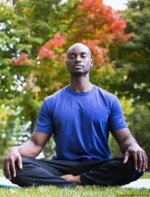 Man in a yoga pose